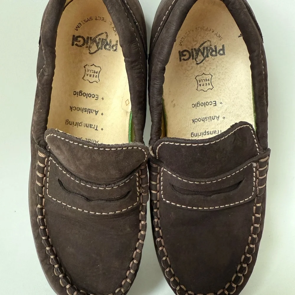 Primigi Kids Dark Brown Suede Moccasins